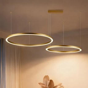 Brilagi - Lustră LED dimabilă suspendată pe cablu PORTOFINO LED/98W/230V, finisaj auriu +DO