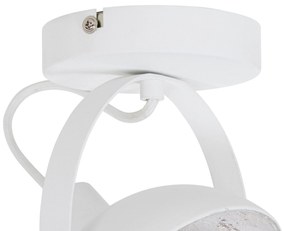 Plafoniera industriala alba cu argintiu 15 cm ajustabila - Magnax