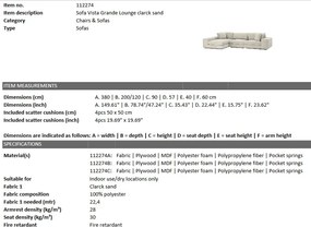 Coltar design elegant LUX Vista Grande, clarck sand 112274 HZ