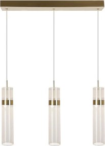 Lustră LED pe cablu AMBIENTE 3xLED/6W/230V 3000/4000/6000K aurie