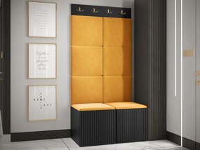 Mobilier hol Tewarota Slim IV (Negru + Galben) . 1104851