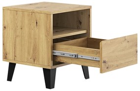 Noptieră BOGAN 1S, stejar artisan