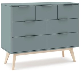 Comodă verde prăfuit 120x83x40 cm Pisco – Marckeric