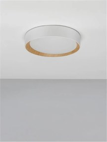 Plafoniera LED dimabila design modern STAKE alb/lemn 35cm