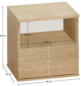 Noptieră Discutibles (stejar sonoma) . 1116304