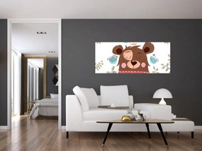 Tablou - Ursulețul cu păsărele (120x50 cm)