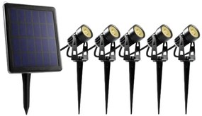 SET 5x lampă LED de exterior cu panou solar Retlux LED/4000 mAh IP44