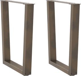 vidaXL Picioare de masă în formă de V, 2 buc., oțel natural, 70x(72-73,3) cm