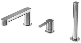 Ravak PURI - Baterie pentru cadă cu 3 găuri, crom lucios, X070142