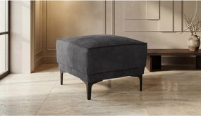 Taburet gri antracit cu tapițerie din imitație de piele Copenhagen – Scandic