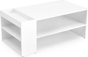 Masuta cafea MURCIA, alb, PAL laminat, 100x55x42 cm