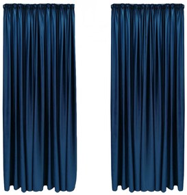 SET DRAPERIE CATIFEA VELVET CU REJANSA DE 8 CM BLEUMARIN