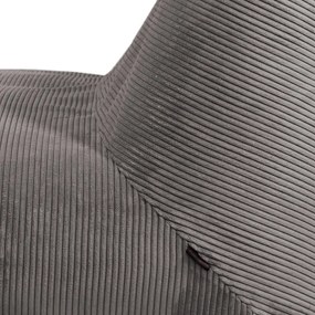 Fotoliu bean bag crem cu tapițerie din catifea reiată Sofa Tube – SLOWDOWN