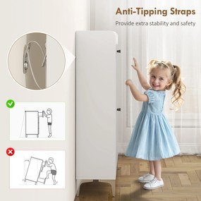 HOMCOM Dulap pentru încălțăminte Slim cu 2 sertare basculante și rafturi ajustabile, din lemn și metal, 80x24x101cm, alb | Aosom Romania