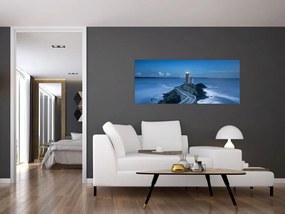 Tablou cu far și marea (120x50 cm)