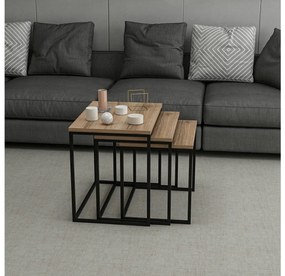 Set 3buc. măsuțe cafea Losuku 7 (Nuc) . 1094350