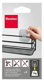 Cârlige 4 buc. din plastic – Metaltex