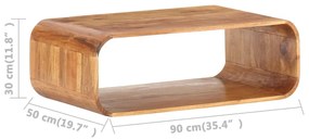 Masuta de cafea, 90x50x30 cm, lemn masiv de acacia