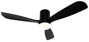 Ventilator de tavan negru 132cm incl. LED Dimmable cu telecomandă - Sofia