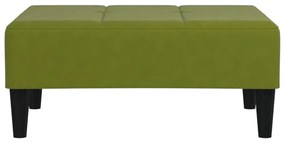 Canapea extensibila 2 loc 2 perne taburet verde deschis catifea Lysegronn, Cu suport de picioare