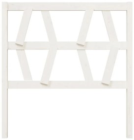 Tablie de pat, alb, 81x4x100 cm, lemn masiv de pin 1, Alb, 81 x 4 x 100 cm