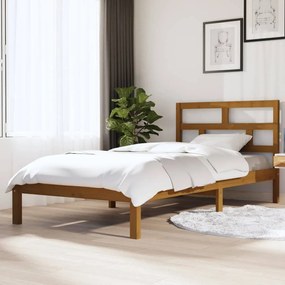 3101206 vidaXL Cadru de pat, maro miere, 90x200 cm, lemn masiv de pin
