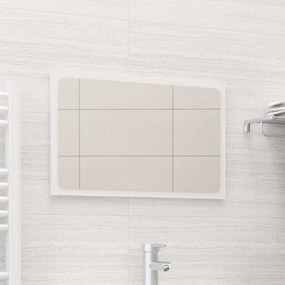 Oglinda de baie, alb extralucios, 60x1,5x37 cm, PAL Alb foarte lucios, 60 x 1.5 x 37 cm