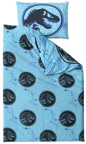 Lenjerie de pat din bumbac fosforescenta JURASSIC WORLD albastru Dimensiune lenjerie de pat: 70 x 90 cm | 140 x 200 cm