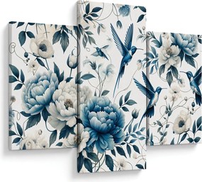 Tablou - Colibri cu flori (90x60 cm)