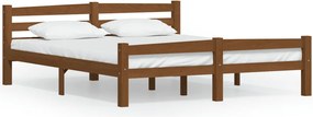 vidaXL Cadru de pat, maro miere, 160x200 cm, lemn masiv de pin