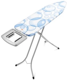 Masa de calcat Brabantia B 90300113, 124x38 cm, 7 pozitii de reglare, Suport pentru fier de calcat, PerfectFlow,Alb/Albastru