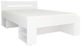 Pat matrimonial 140 cm Nepo Plus 13 (alb) . 1098325