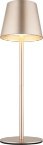 Globo 58488CH-LED VANNIE — Lampă de masă reîncărcabilă, dimmabilă, pentru exterior, 3W/5V, IP54, 1800mAh, alamă