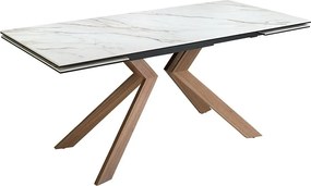Masa extensibila deosebita design LUX Walnut-Marble 180-260x90cm