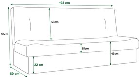 Canapea două locuri Pinnacle (Gri + Negru). 1056813