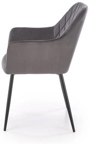Scaun K558 velvet gri