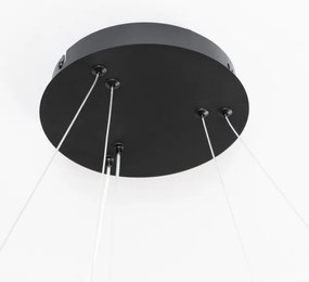 Brilagi - Lustră LED dimabilă pe cablu FALCON SLIM LED/68W/230V Ø 50 cm neagră + telecomandă