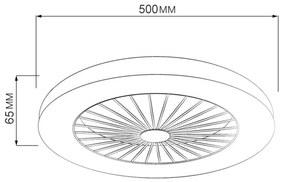 Plafonieră LED dimabilă cu ventilator LIBYA LED/48W/230V 3000-6500K + telecomandă