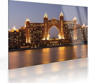 Tablou pe sticlă construcției în Dubai (70x50 cm)