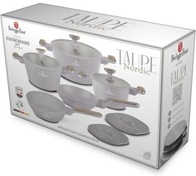 BerlingerHaus Set de vase cu suprafață din titanTaupe  Nordic, 10 piese