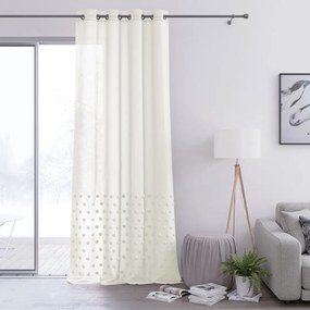 Perdea crem cu model brodat, LUNARE 140x250 cm