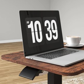 Vinsetto Masa în Picioare Masa în Picioare, Măsuță pentru Laptop, ajustabilă în înălțime, 4 role, 65 cm x 48 cm x 108 cm, Maro Rustic | Aosom Romania