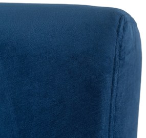 JAKS Fotoliu extensibil Marry velur albastru închis