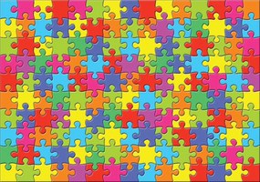 Fototapet - Puzzle colorate (152,5x104 cm)