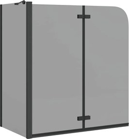 vidaXL Încărcare duș Negru 120 x 68 x 130 cm Sticlă ESG și aluminiu