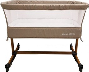 Patut copii transformabil in balansoar bebe Baby Care™ Babies , design modern, Co-Sleeper , dimensiuni 84X78X50 cm, 7 trepte de inaltime, saltea