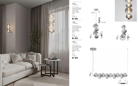 Lustra suspendata LED design modern Leda crom