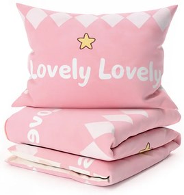 Lenjerii din bumbac pentru patut Culoare roz, AUTO LOVELY