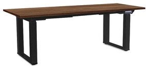 Masă înălțime reglabilă OfficeTech Strong 200 x 80 cm, picioare negre, stejar silverjack