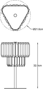 Zuma Line T0496-01G-F7AC - Lampă de masă HELIOS, 1xG9/33W/230V, aurie